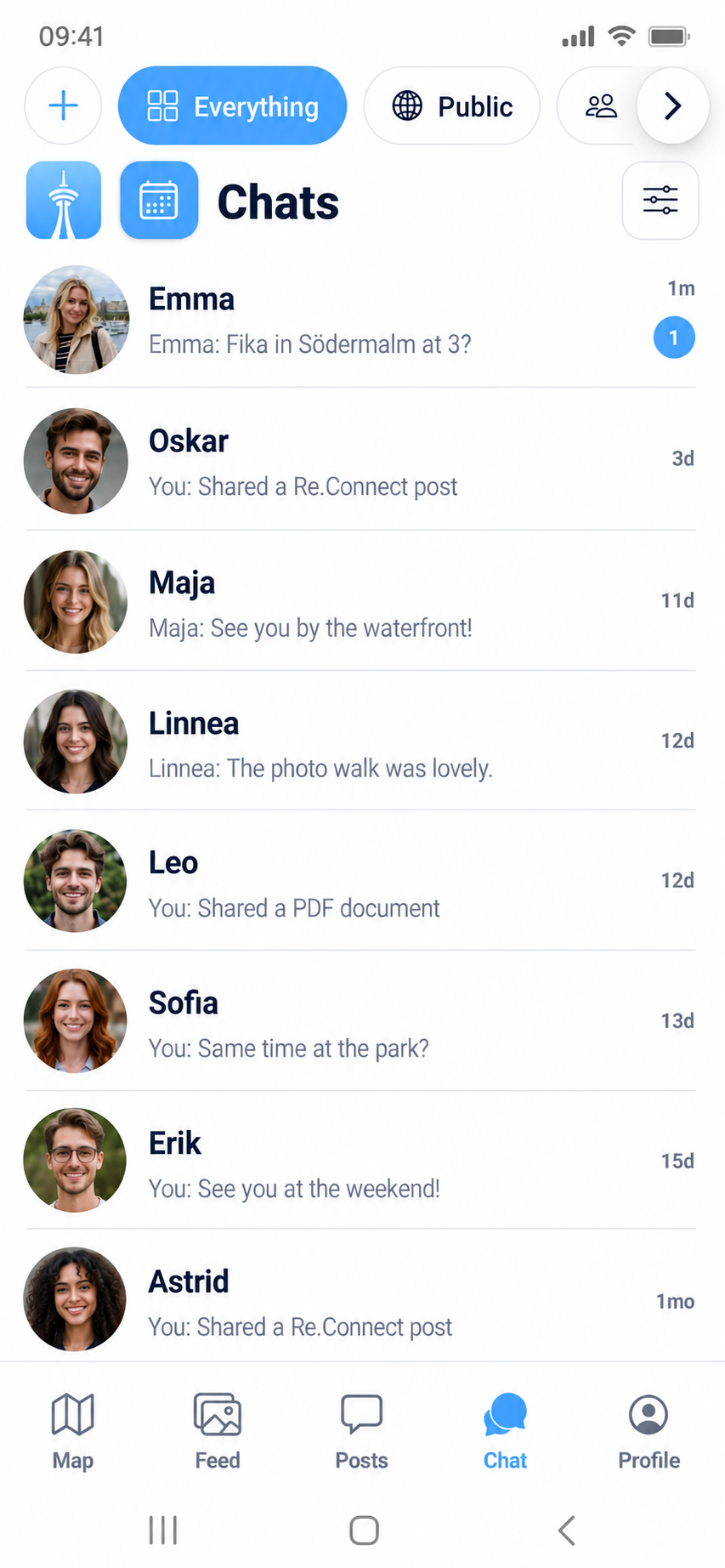 Chat – Re.Connect Stockholm demo